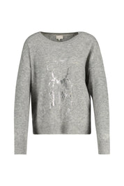 Strickpullover - 809-GREY MELANGE - Grau