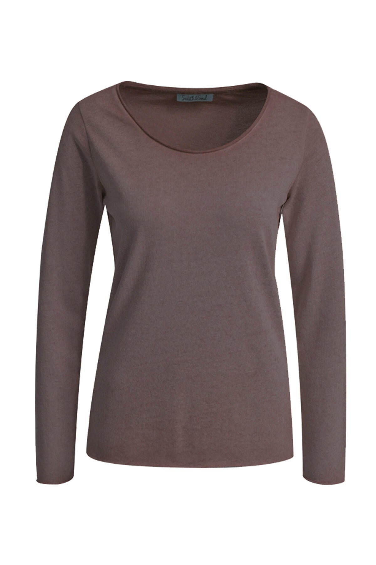 Langarmshirt aus Baumwollmix - 903 - Braun