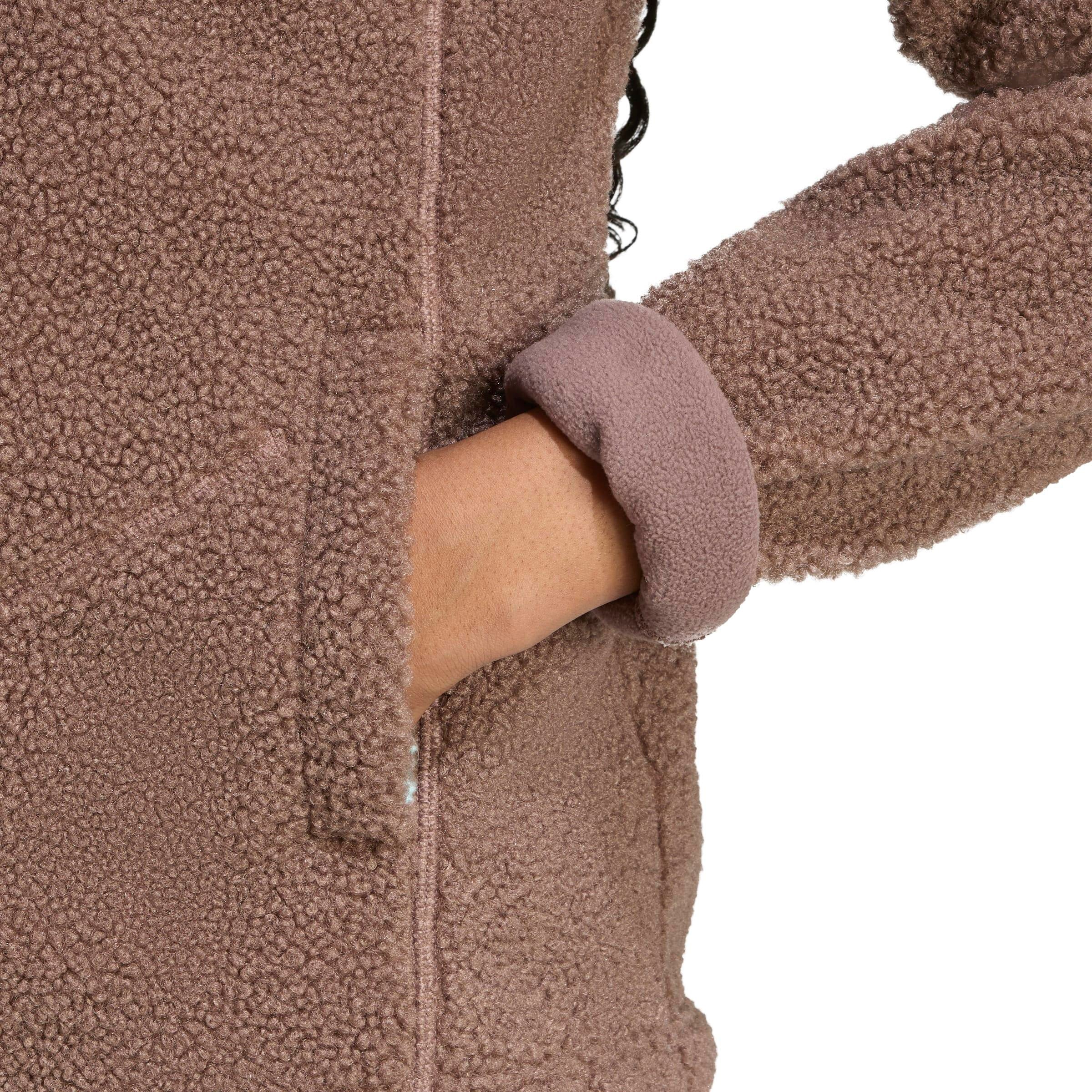 Fleecejacke mit Stehkragen - EARSTR/SEFLAQ - Braun
