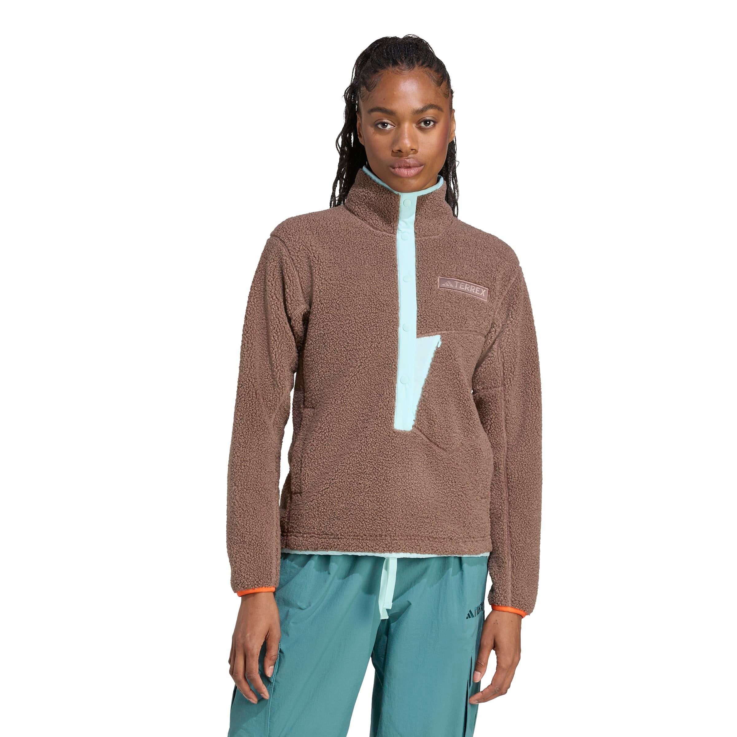 Fleecejacke mit Stehkragen - EARSTR/SEFLAQ - Braun