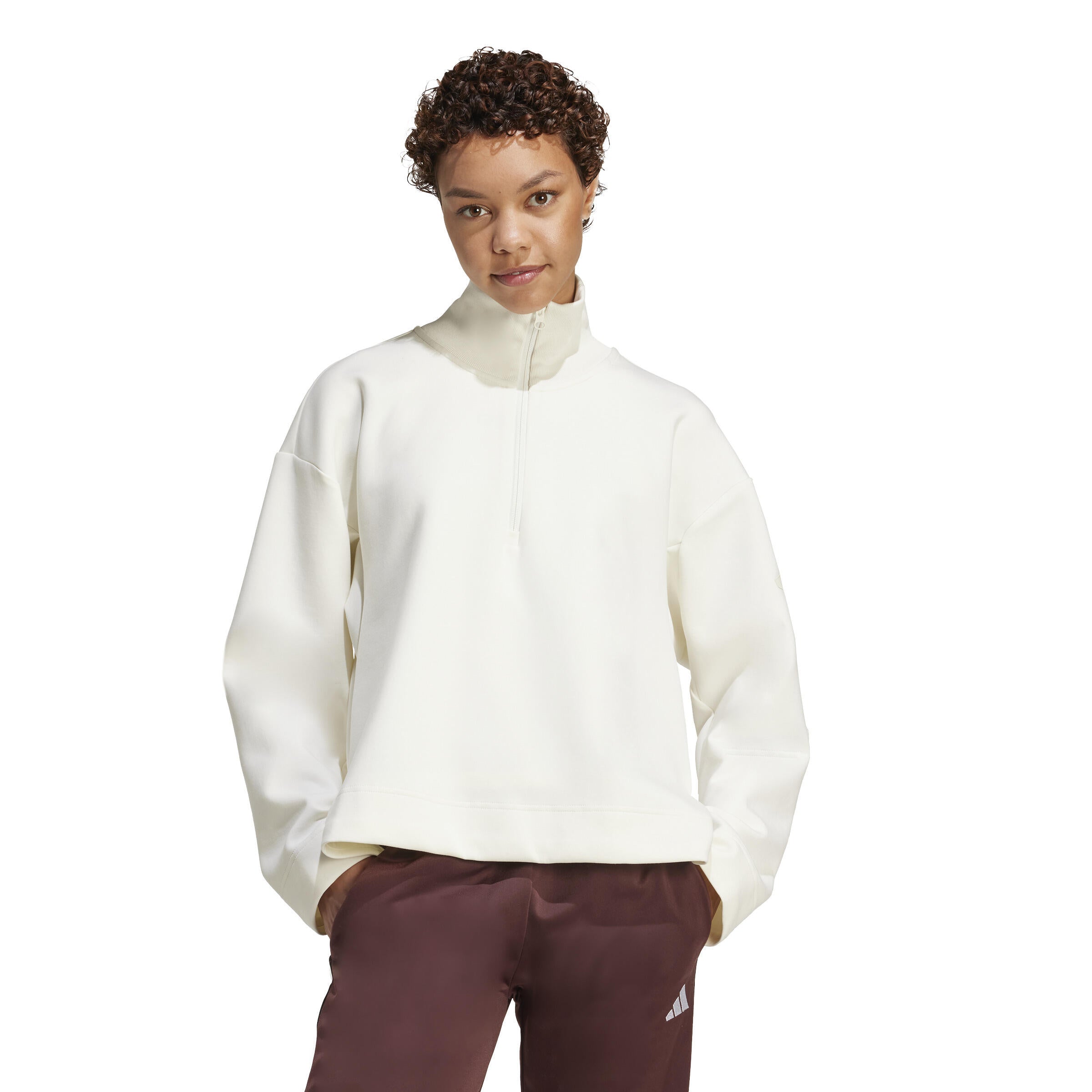 Pullover mit Stehkragen - OWHITE - Weiß