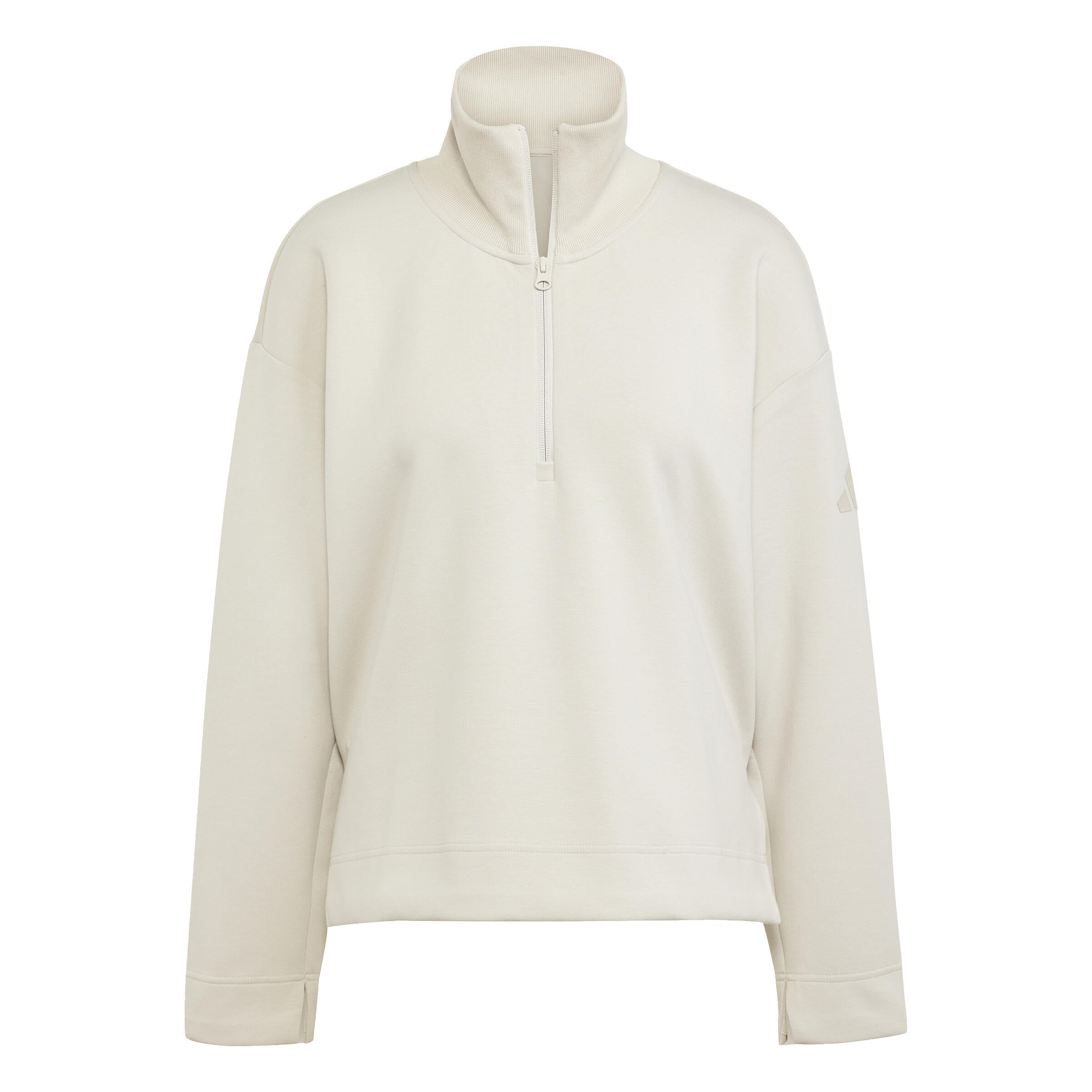 Sweatshirtjacke mit Stehkragen - WONALU - Creme