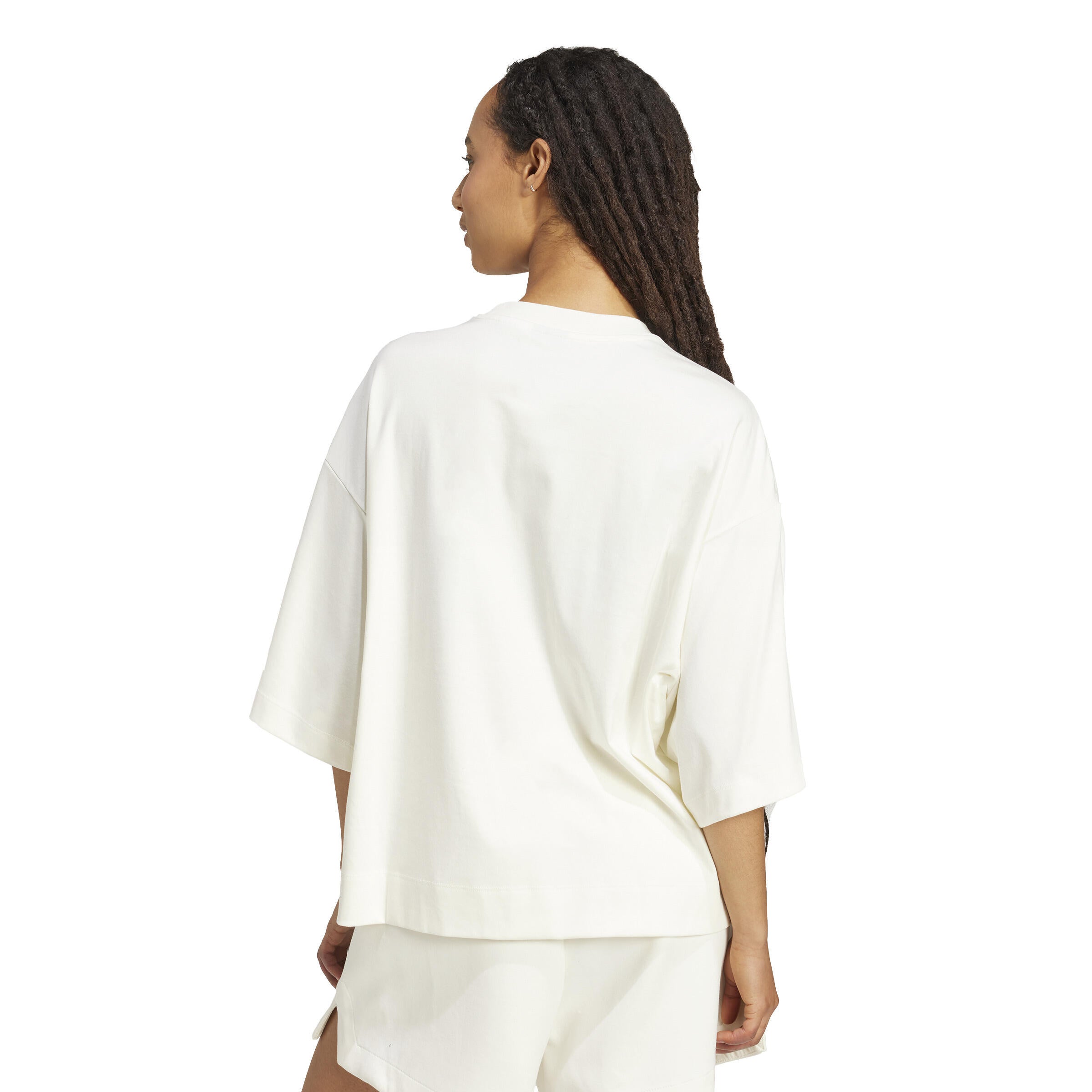 T-Shirt oversized aus Baumwolle - OWHITE - Weiß