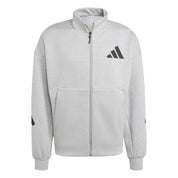 Sweatshirtjacke mit Stehkragen - MGREYH - Grau