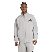 Sweatshirtjacke mit Stehkragen - MGREYH - Grau