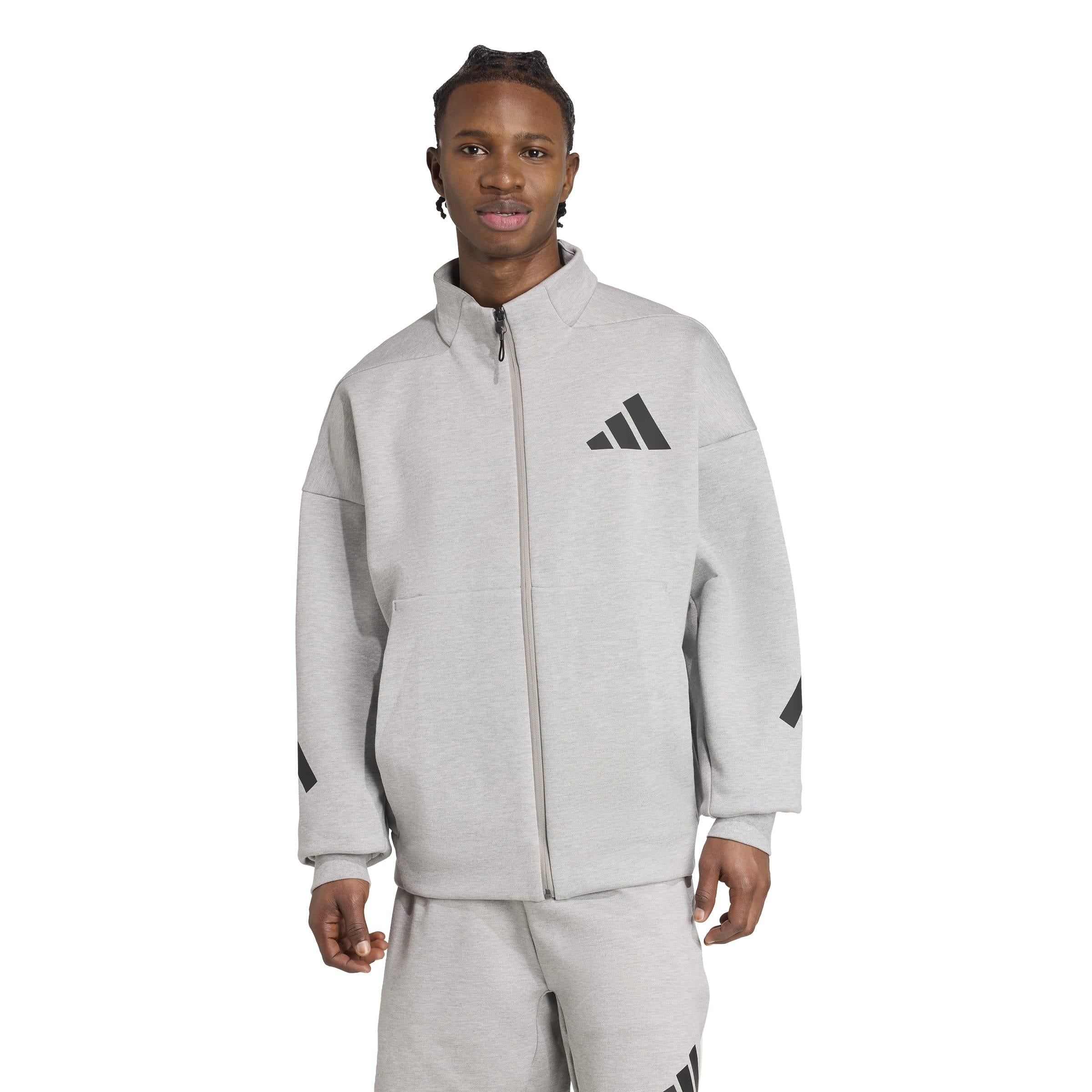 Sweatshirtjacke mit Stehkragen - MGREYH - Grau
