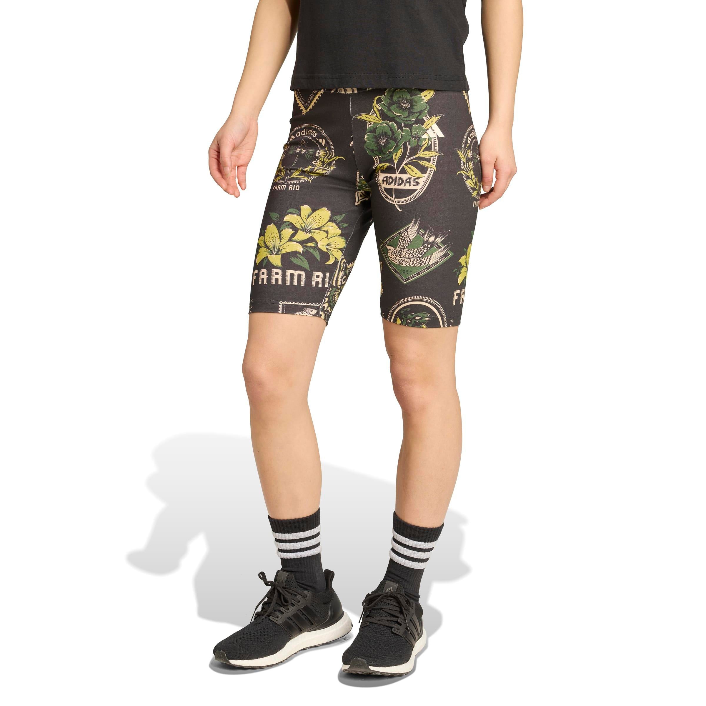 Radlershorts x FARM RIO aus Baumwolle - BLACK/AMAGRN/PRELIM - Schwarz