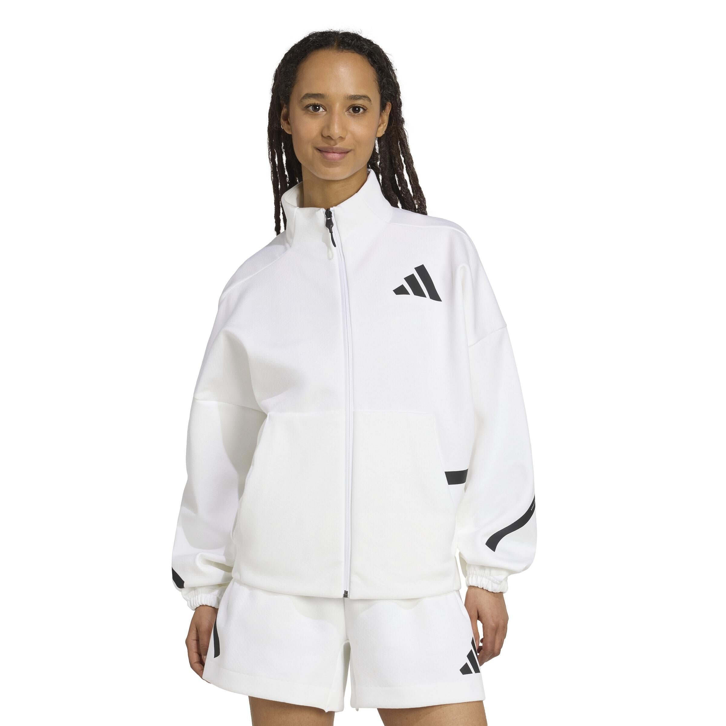 Sweatjacke - WHITE - Weiß