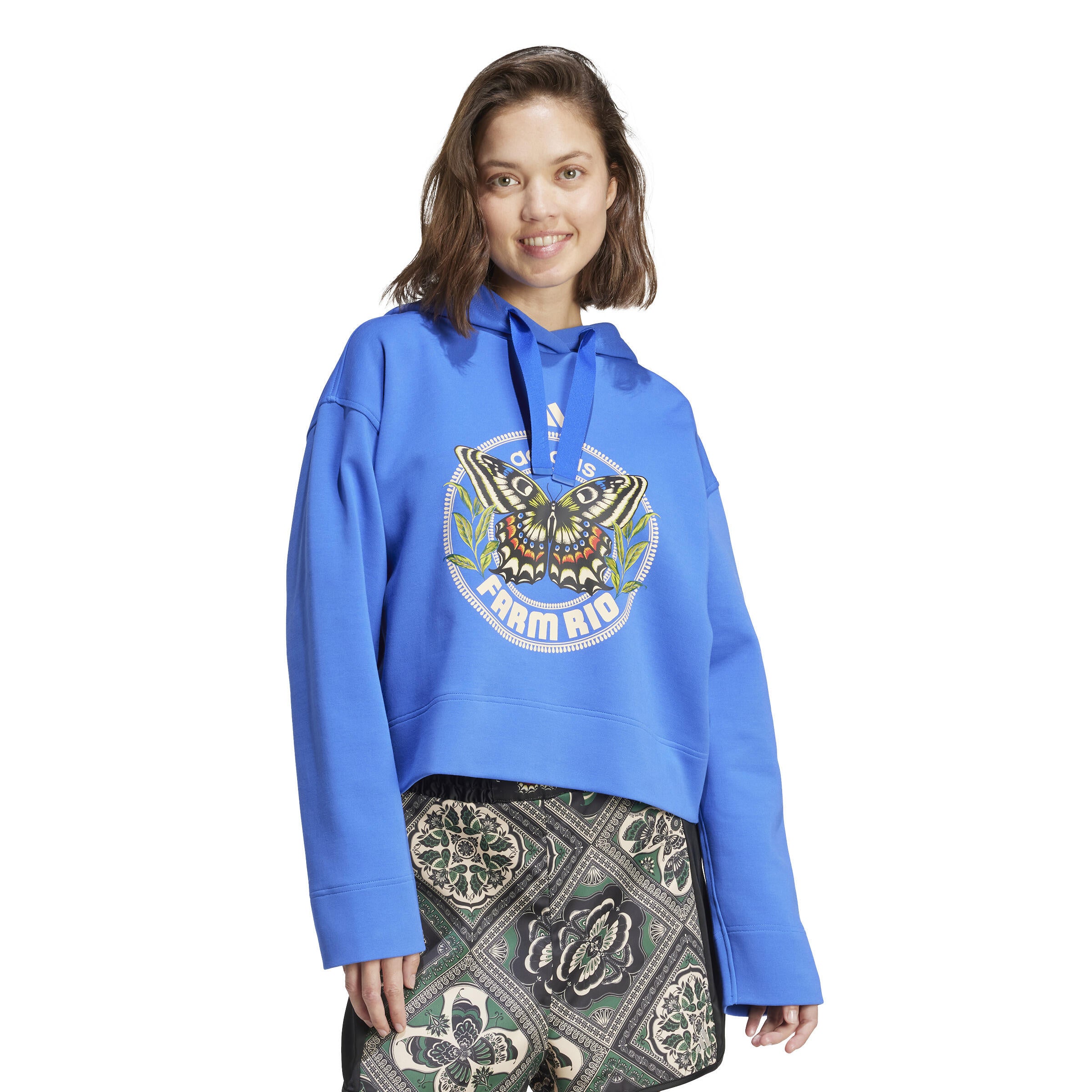 Sweathoodie ADIDAS X FARM - HIRBLU - Blau