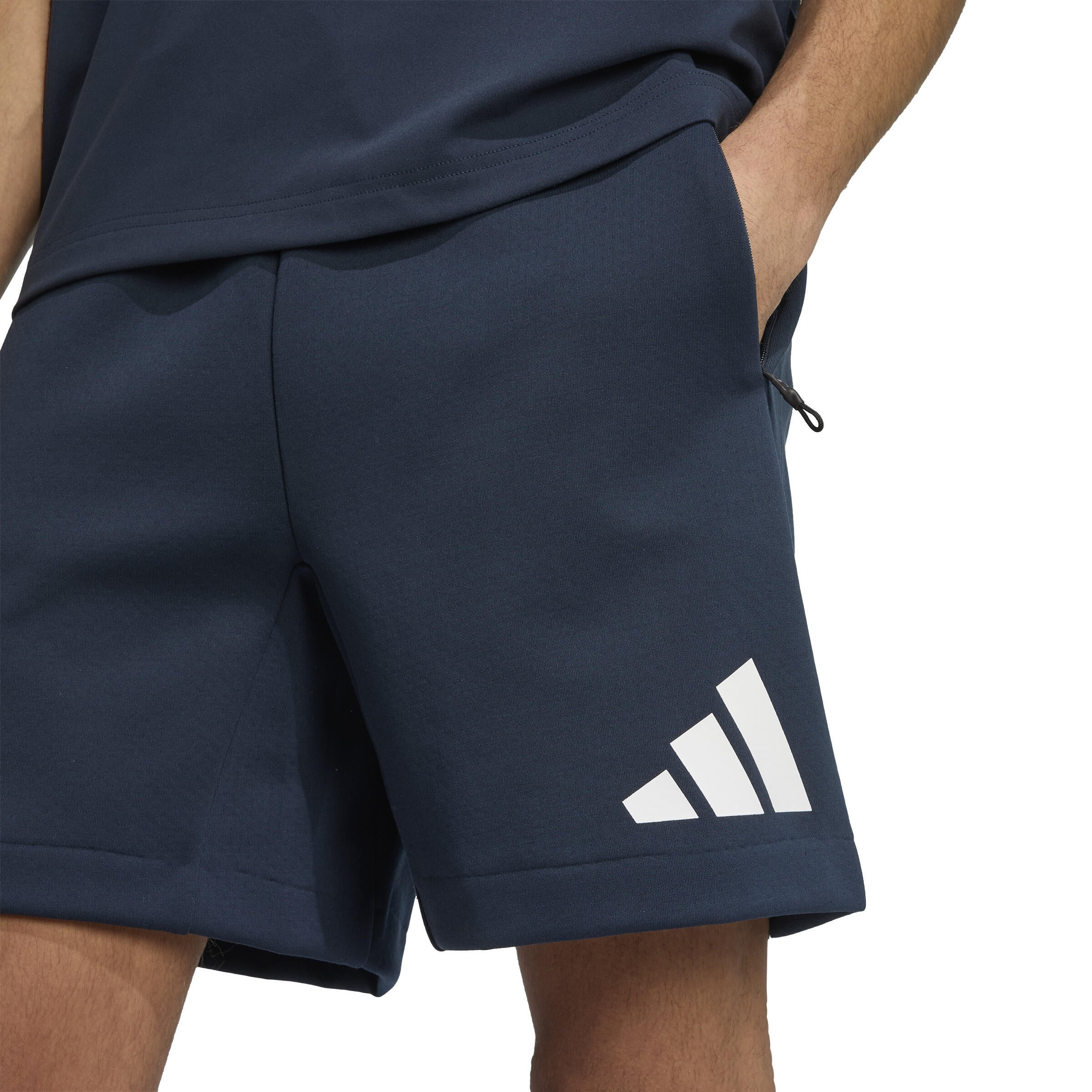 Sweatshorts aus Baumwollmix - AURINK - Blau