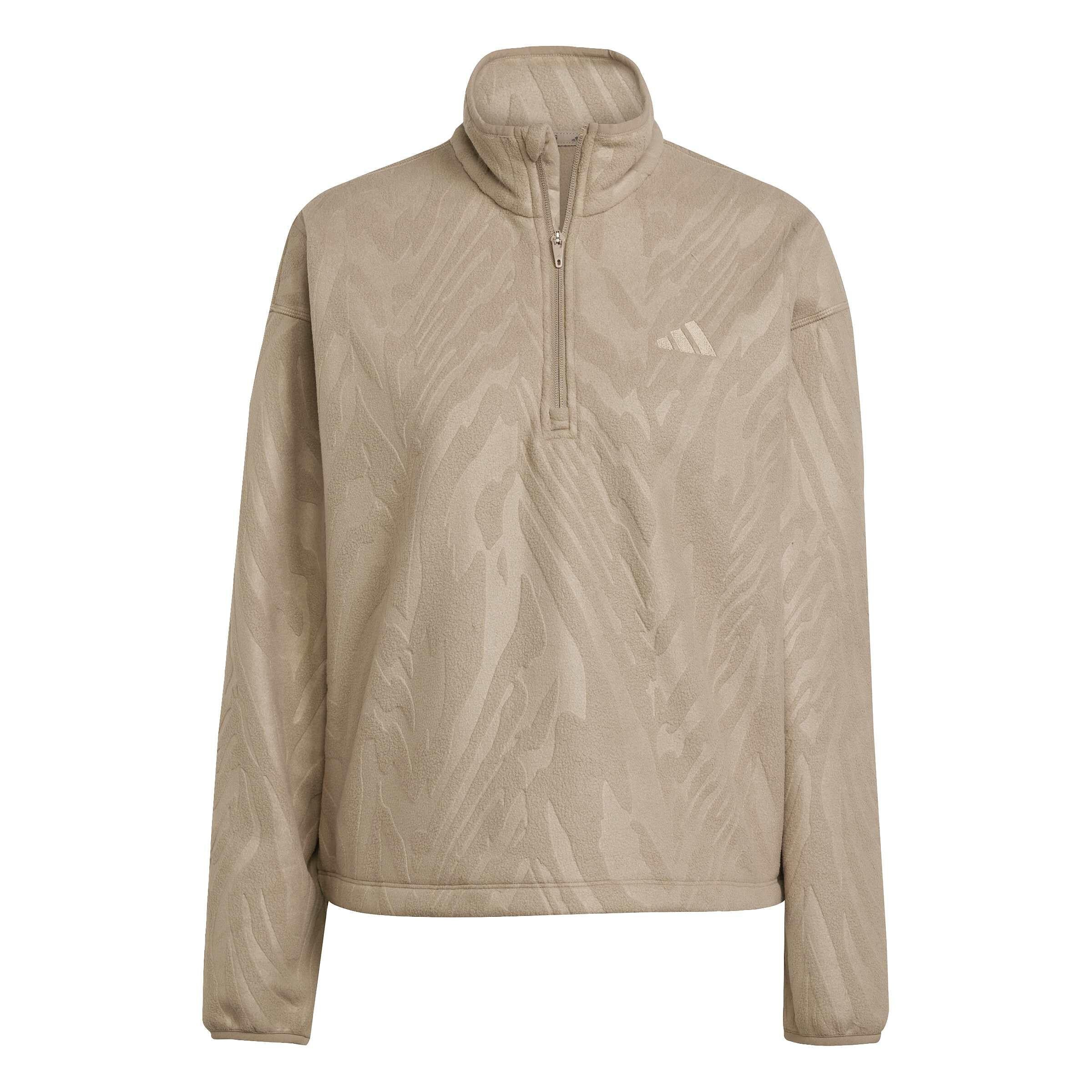 Fleecepullover mit wellenförmigem Print. - CHABRN - Beige