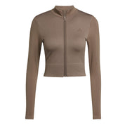 Funktionsshirt cropped mit Stehkragen - EARSTR - Braun
