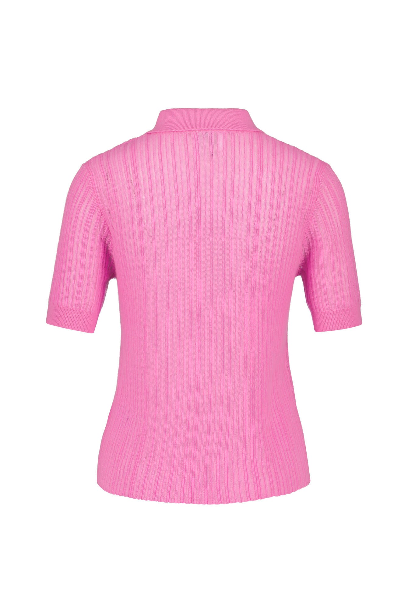 Strickpoloshirt aus Kaschmir - 62 - Pink
