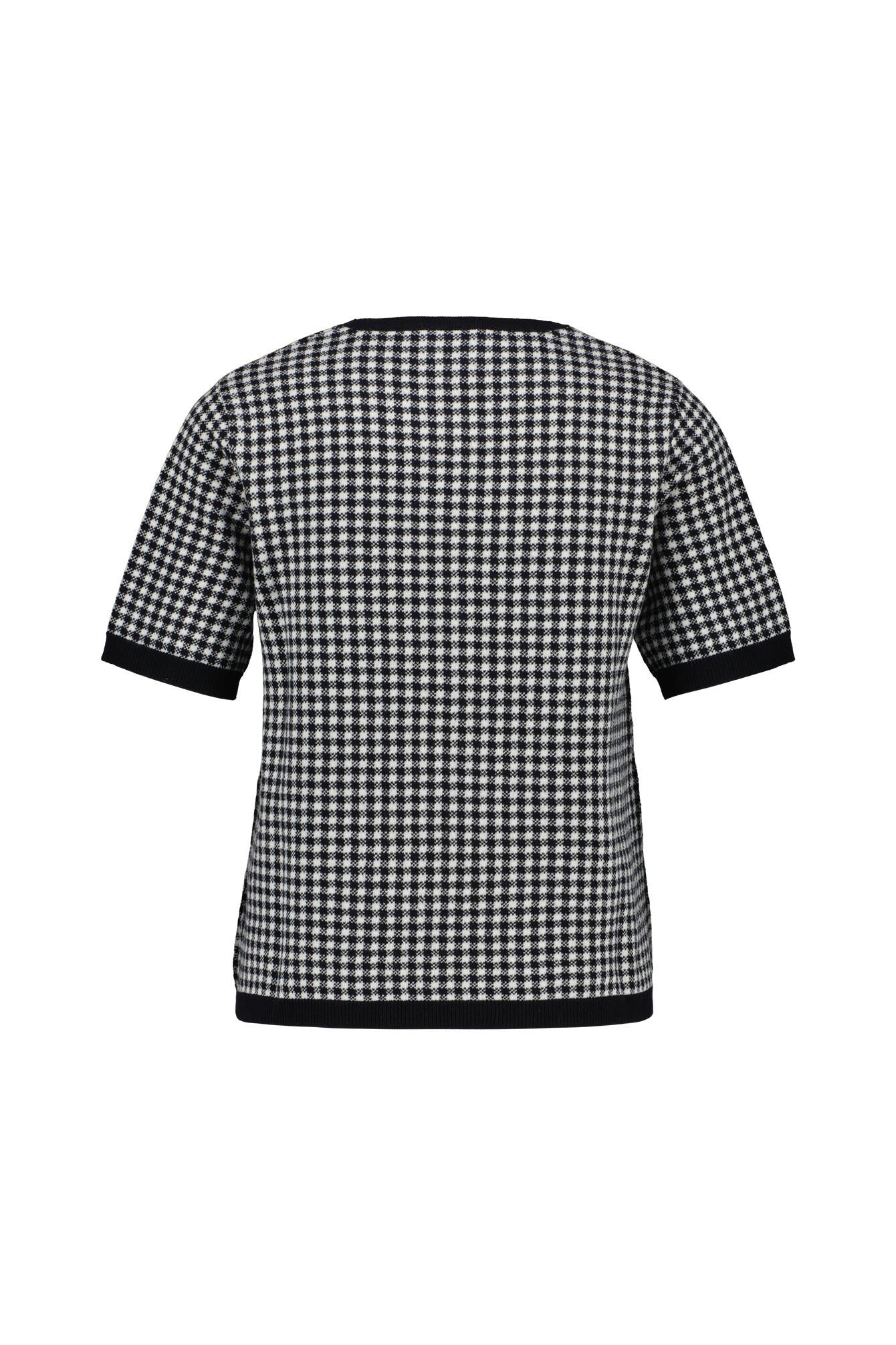 Strick-T-Shirt aus Schurwollmix - 14/40 - Schwarz