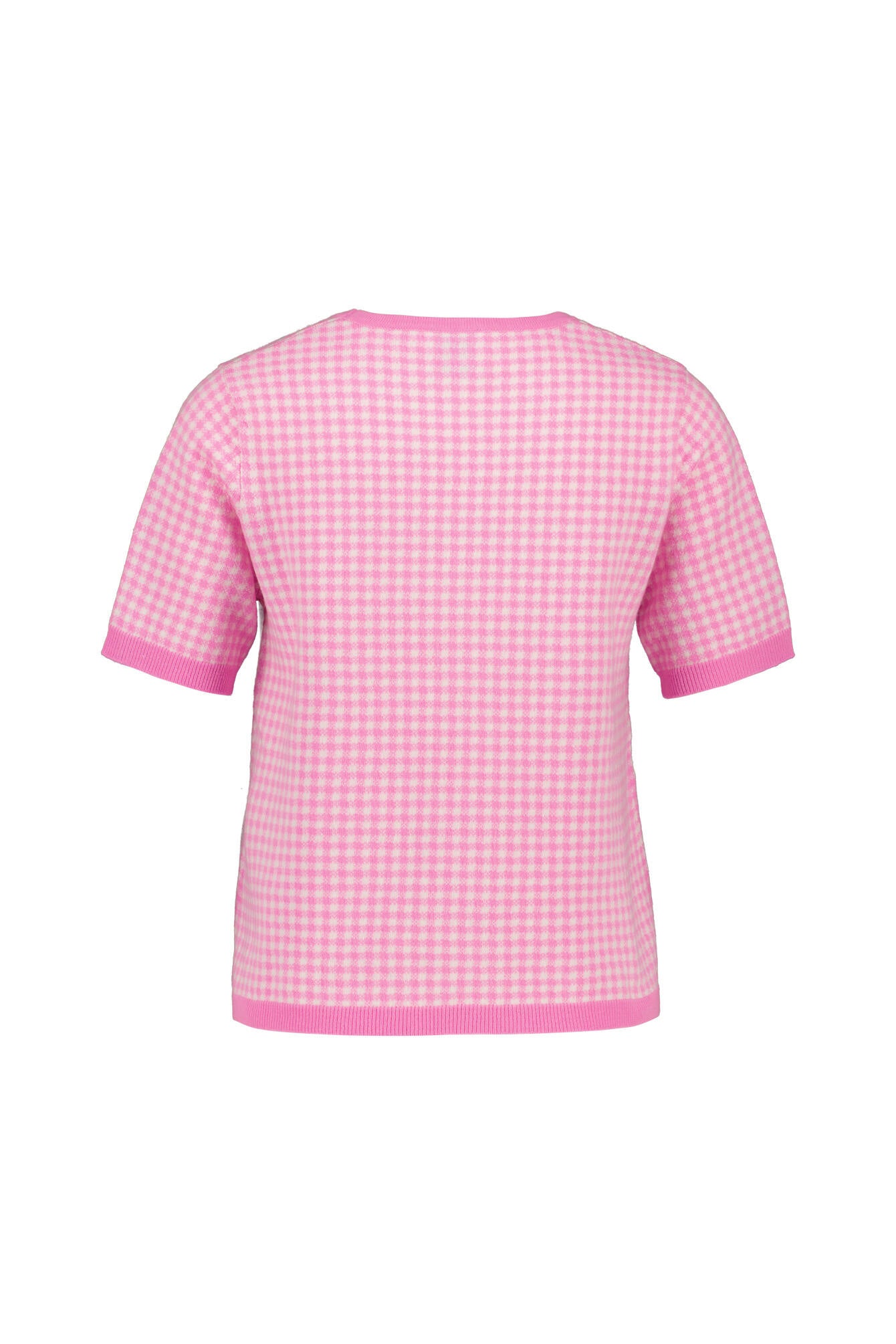 Strick-T-Shirt aus Schurwollmix - 62/40 - Pink