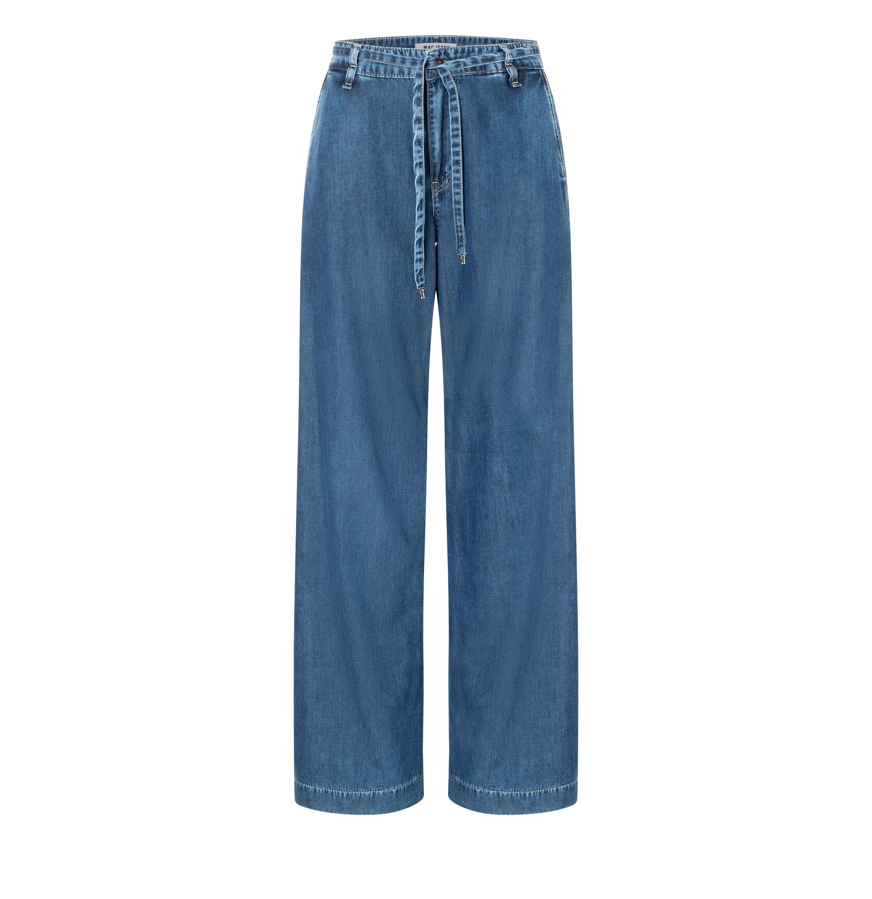 Jeans WENDY Wide Leg - D609 mid blue heritage wash - Blau