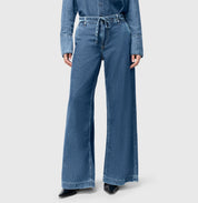 Jeans WENDY Wide Leg - D609 mid blue heritage wash - Blau