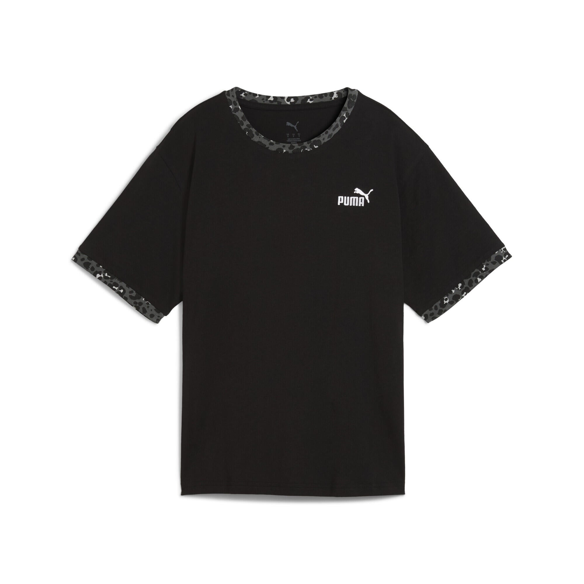 T-Shirt aus Baumwolle - 001-PUMA Black - Schwarz