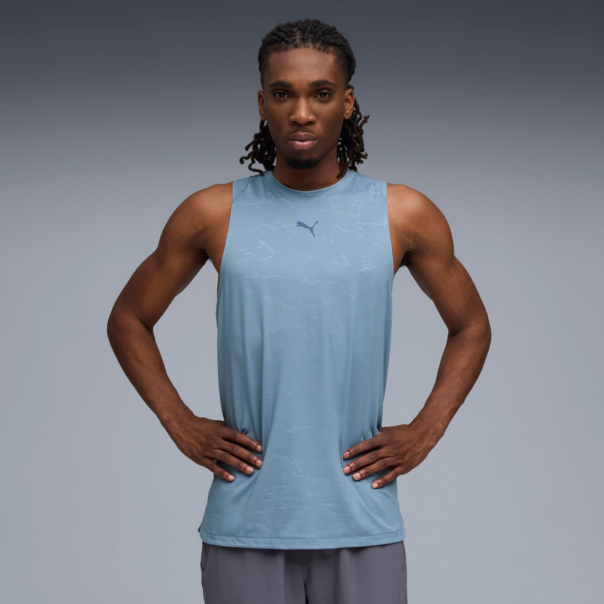 Tank-Top CLOUDSPUN EMBOSS - 034-Cool Blue - Blau