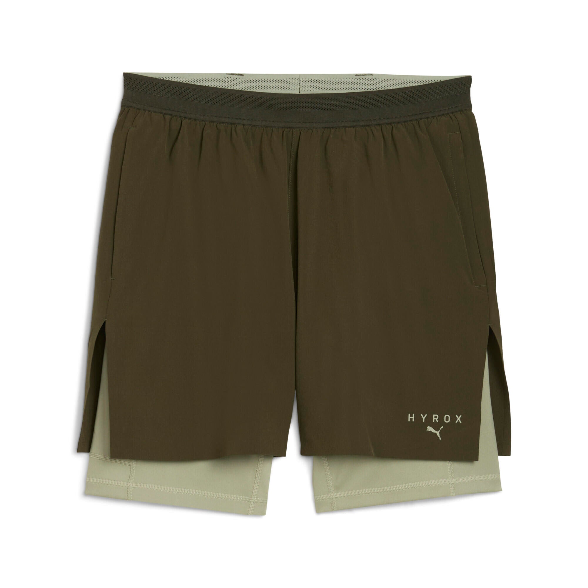 Funktionsshorts X HYROX 2in1 Regular Fit - 070-Dark Olive - Khaki