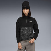 Fleecepullover mit Stehkragen - 001-PUMA Black - Schwarz