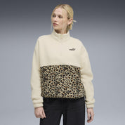 Fleecepullover mit Stehkragen - 087-Alpine Snow - Beige