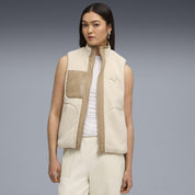Wende-Weste mit Teddybesatz - 087-Alpine Snow - Beige