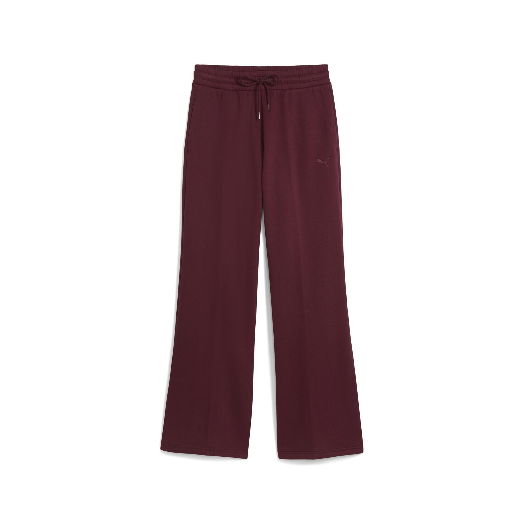 High Waist Straight Leg Jogger - 096-Ruby Shimmer - Rot