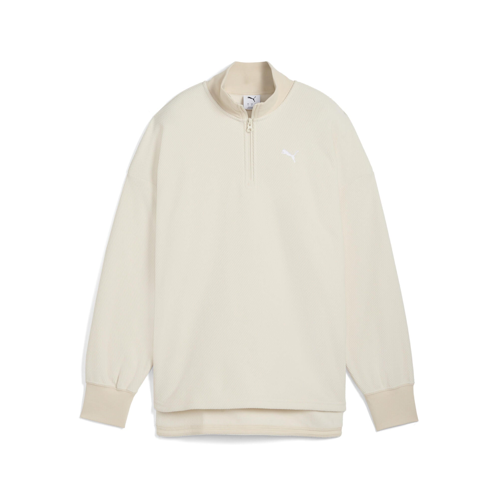 Fleecepullover aus Baumwolle - 087-Alpine Snow - Creme