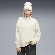 Fleecepullover aus Baumwolle - 087-Alpine Snow - Creme