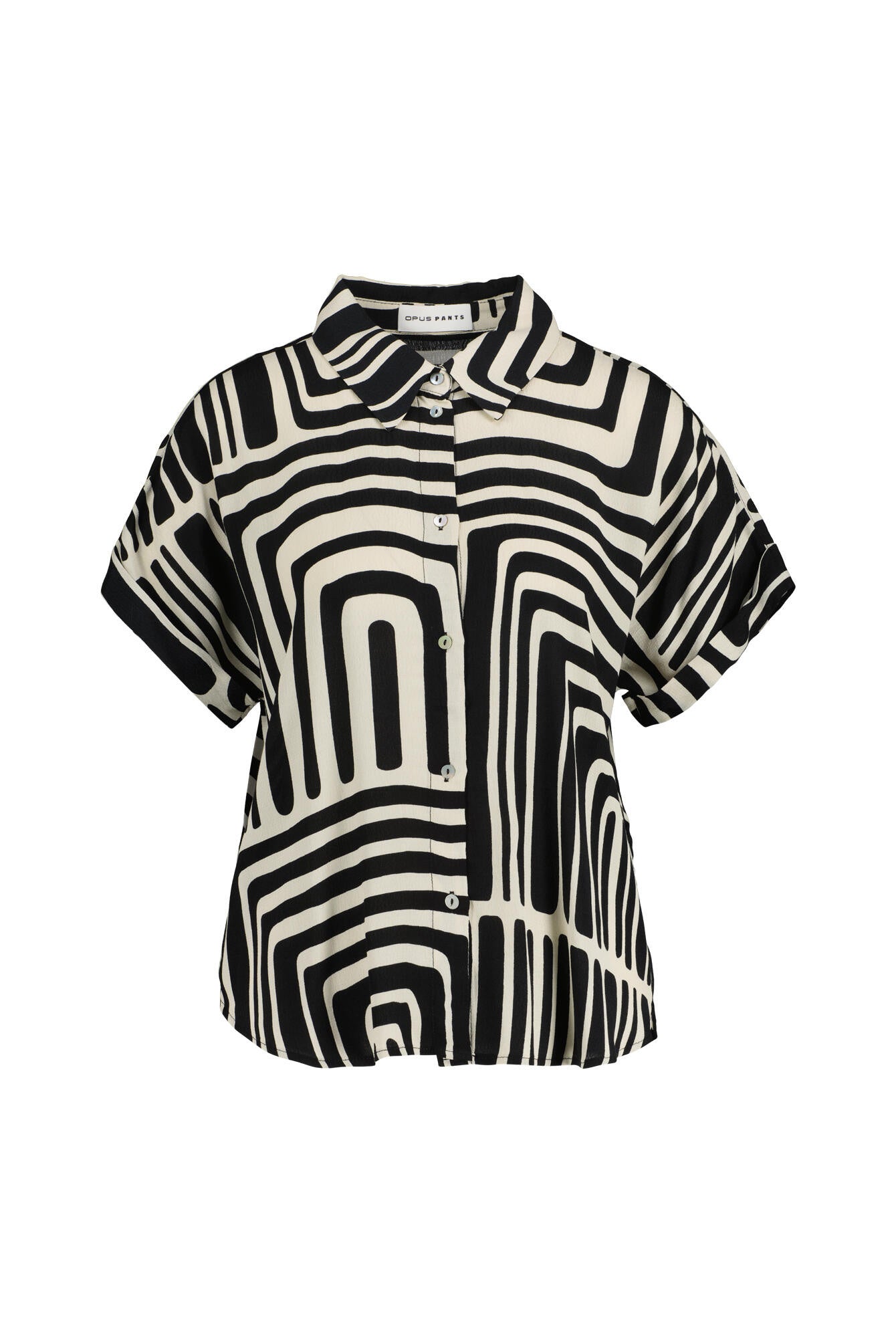 Bluse gemustert aus Viskose - 20003-natural glaze - Creme