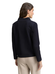 Sweatjacke mit Stehkragen - 11019-Lunar Eclipse - Blau