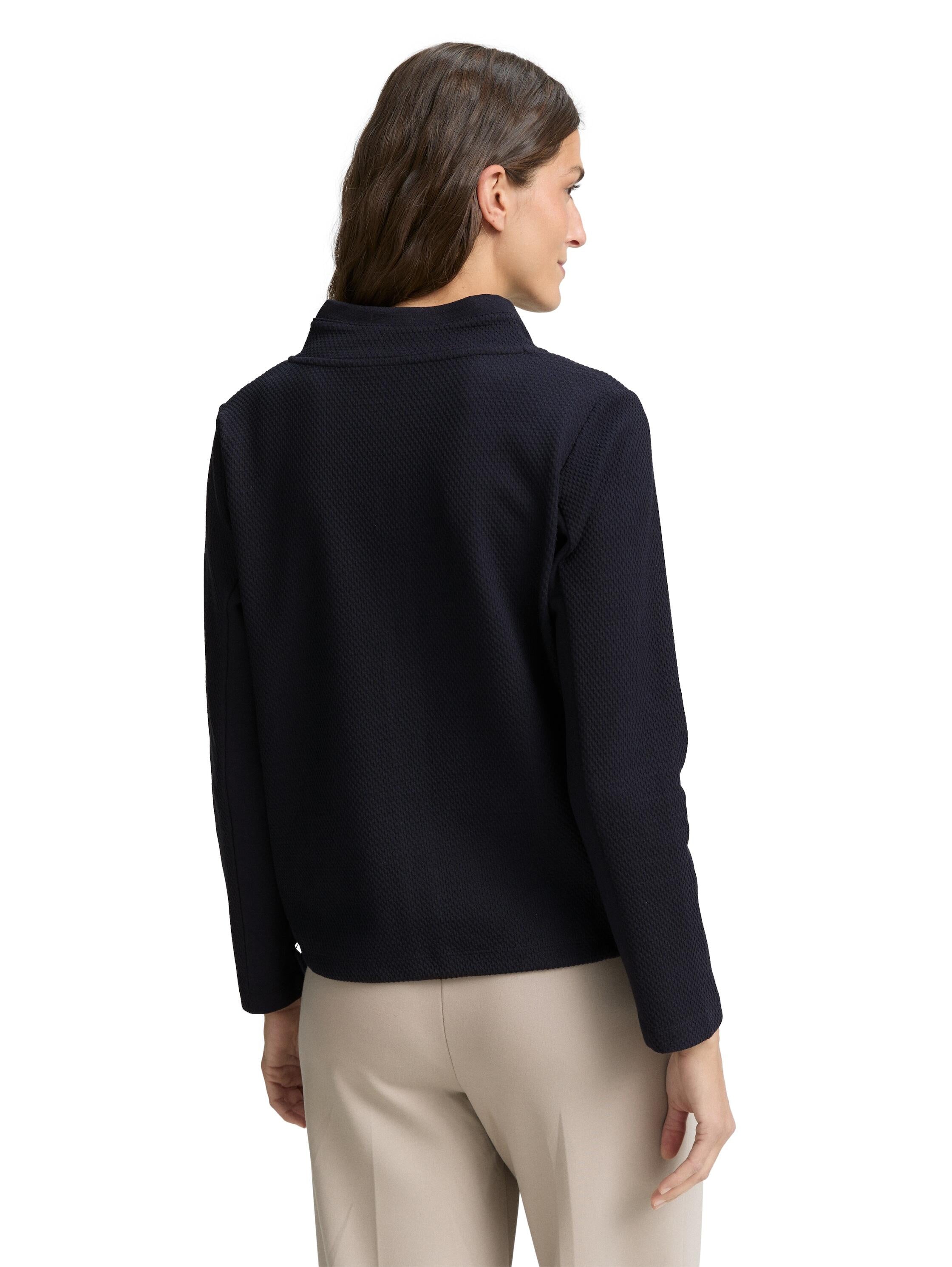 Sweatjacke mit Stehkragen - 11019-Lunar Eclipse - Blau