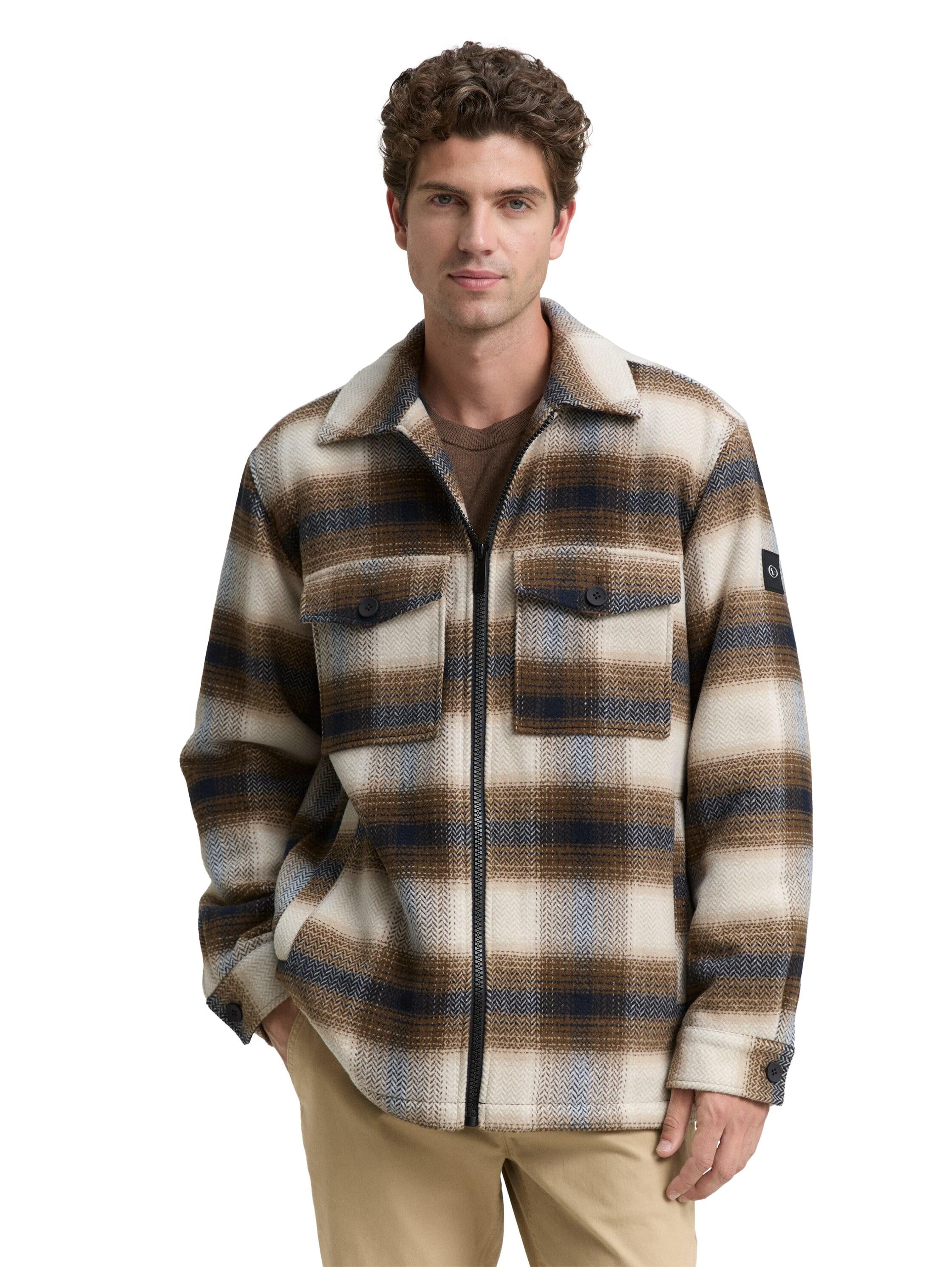 Overshirt Regular Fit - 38667-brown blue check - Braun