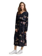 Maxi-Kleid mit Blumenmuster - 38400-big flower design - Blau