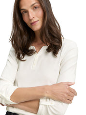 Langarmshirt Regular Fit - 10315-Whisper White - Weiß