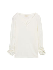 Langarmshirt Regular Fit - 10315-Whisper White - Weiß