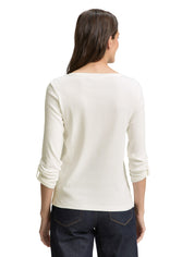 Langarmshirt Regular Fit - 10315-Whisper White - Weiß