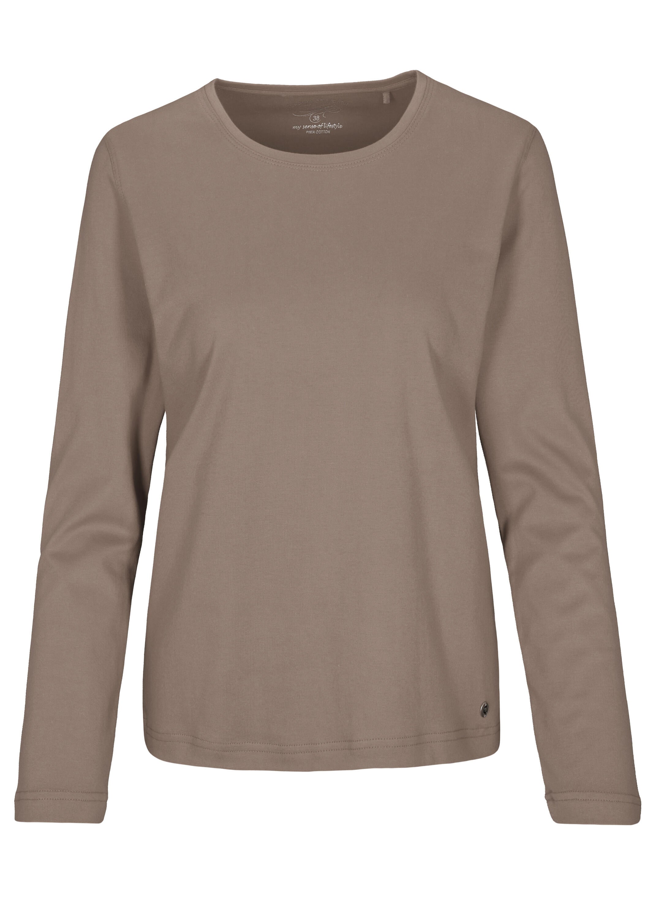 Langarmshirt aus Baumwolle - 743 743 MOKKA - Braun