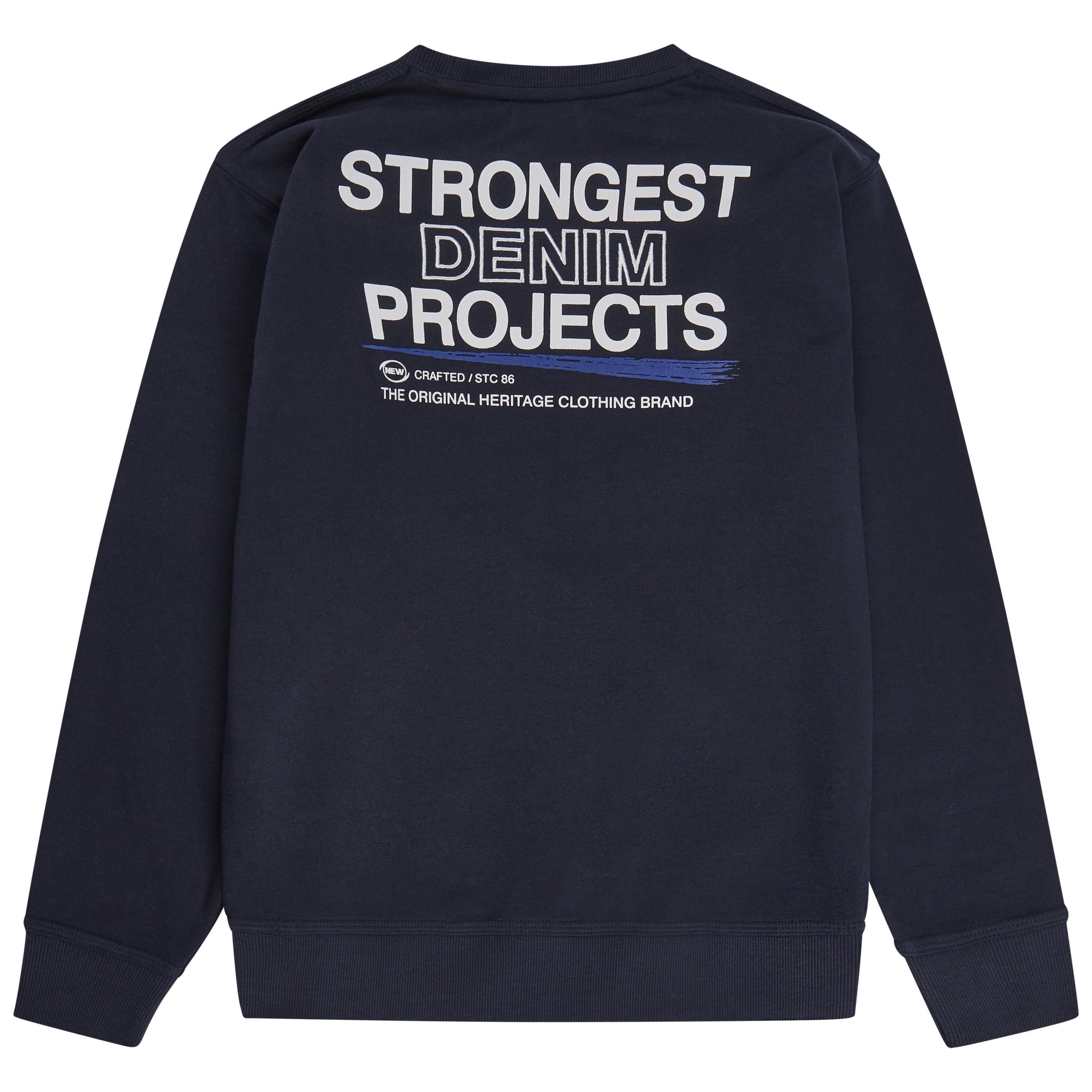 Sweatshirt aus Baumwollmix - 610 DEEP NAVY - Blau