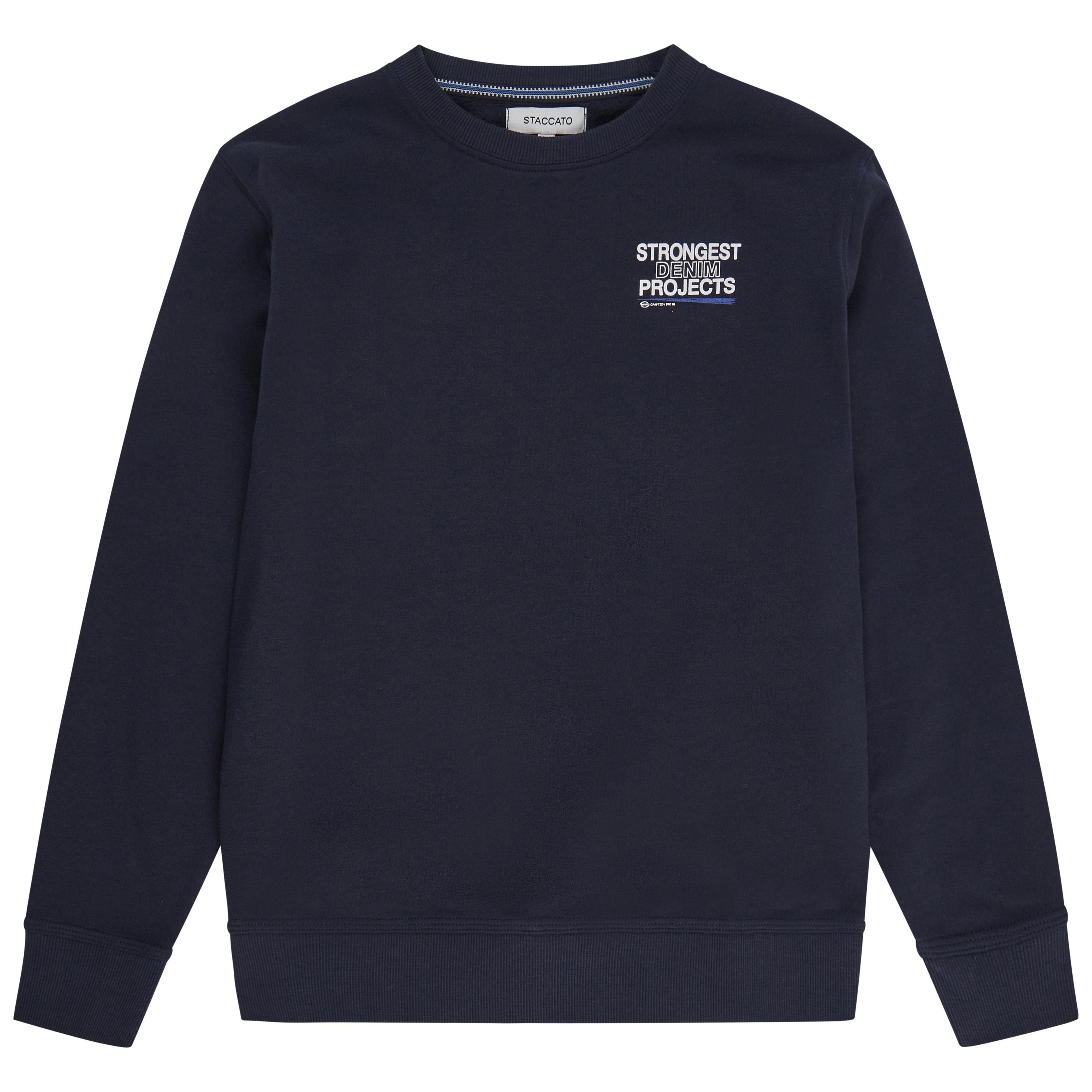 Sweatshirt aus Baumwollmix - 610 DEEP NAVY - Blau