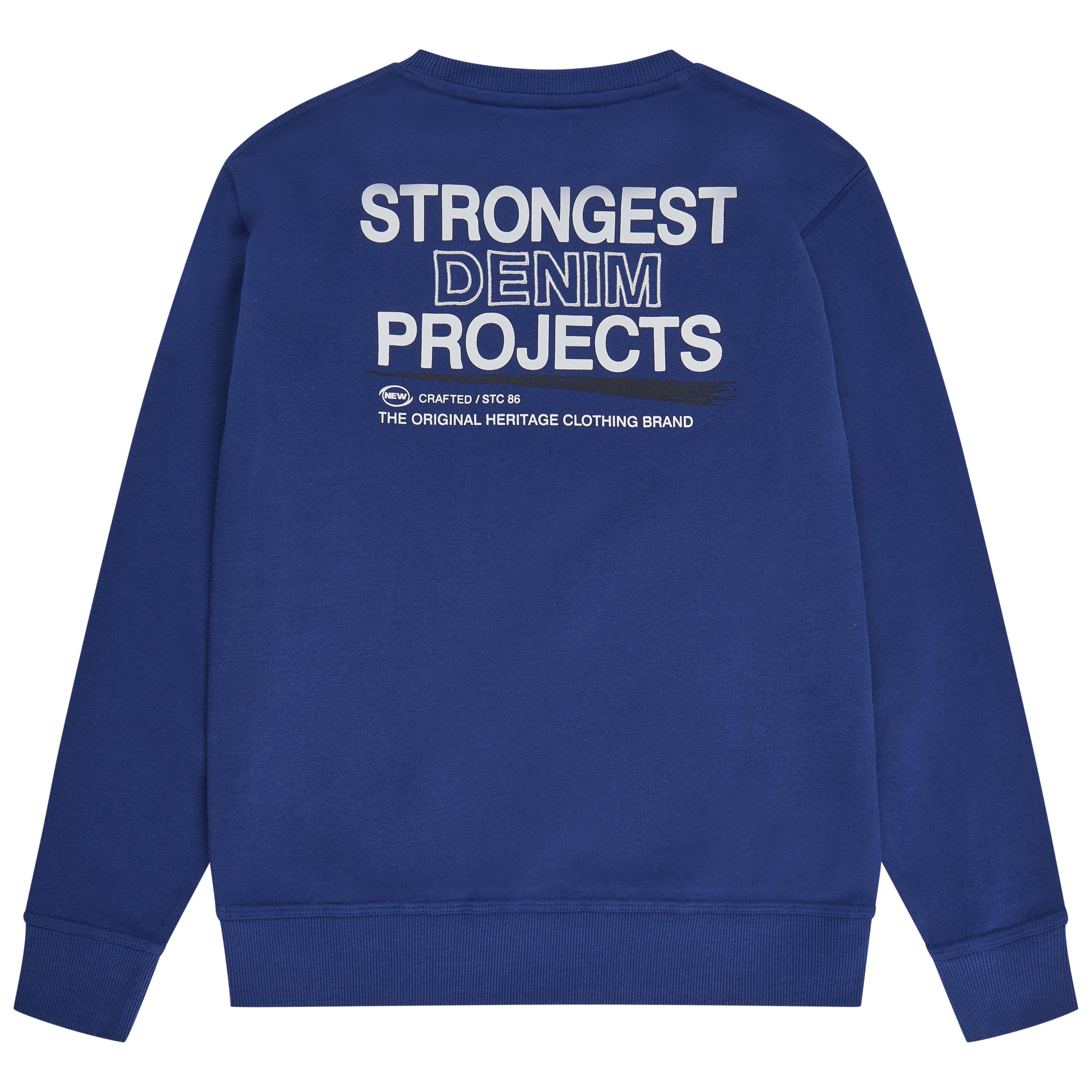 Sweatshirt aus Baumwollmix - 619 MID BLUE - Blau