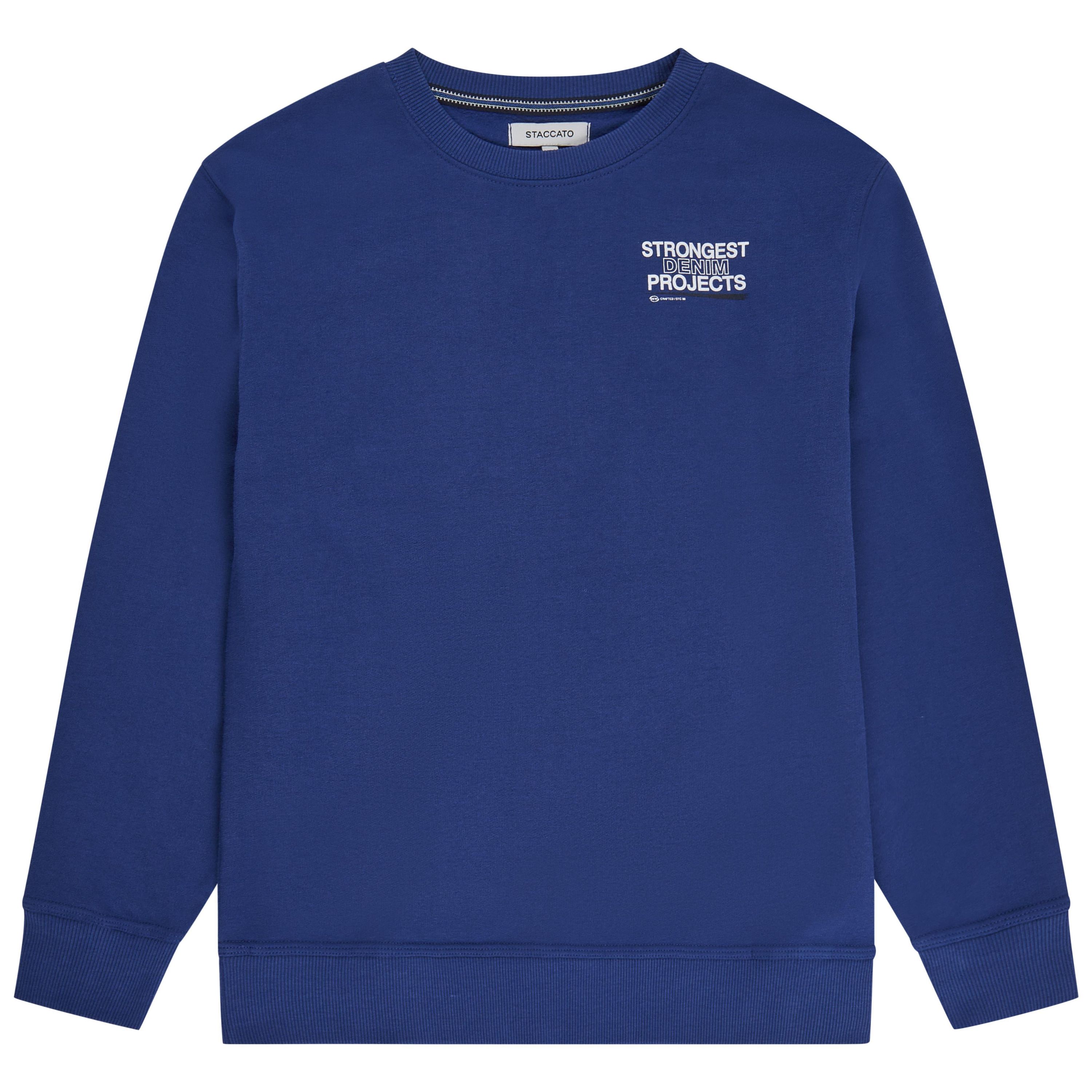 Sweatshirt aus Baumwollmix - 619 MID BLUE - Blau