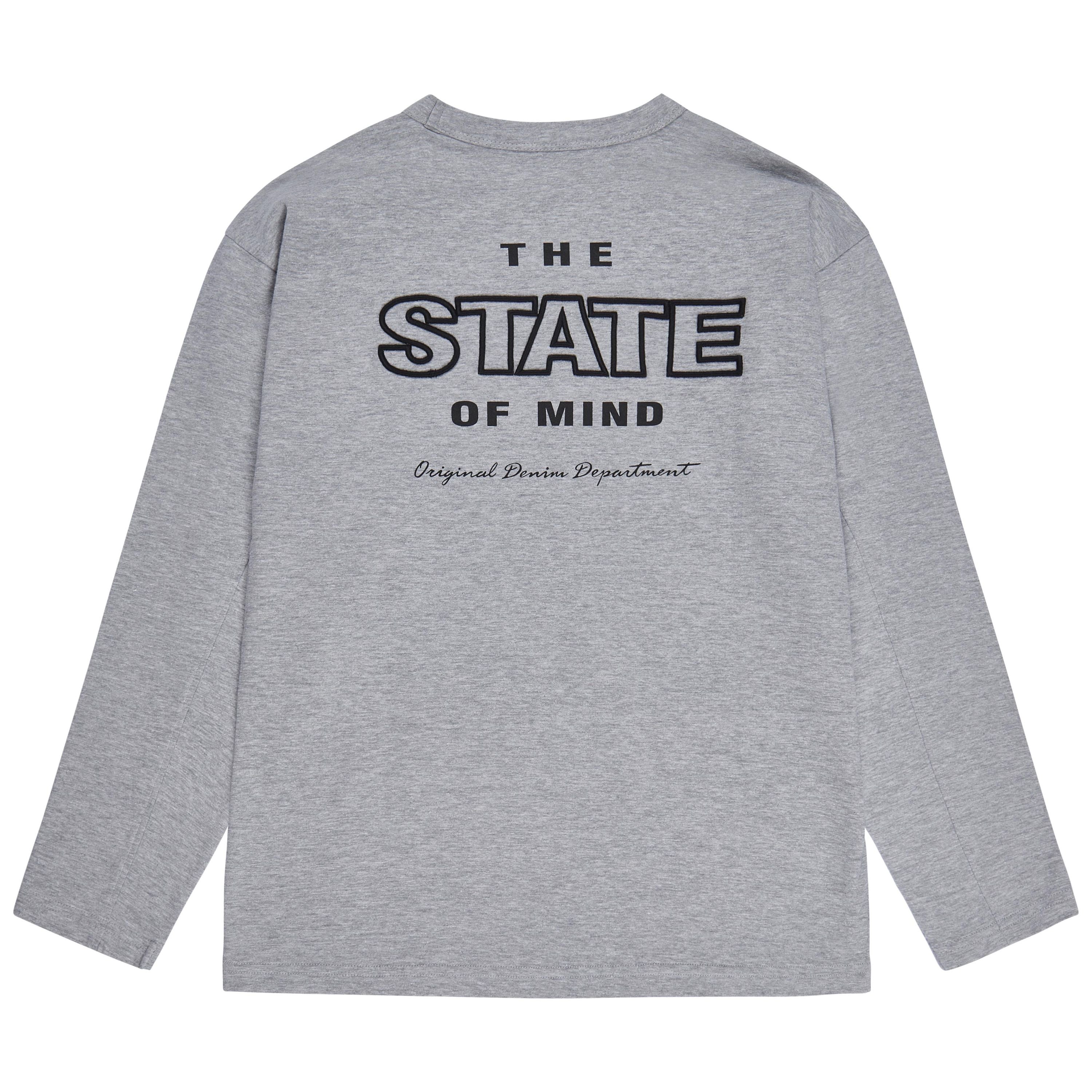 Langarmshirt aus Baumwolle - 802 GREY MEL - Grau