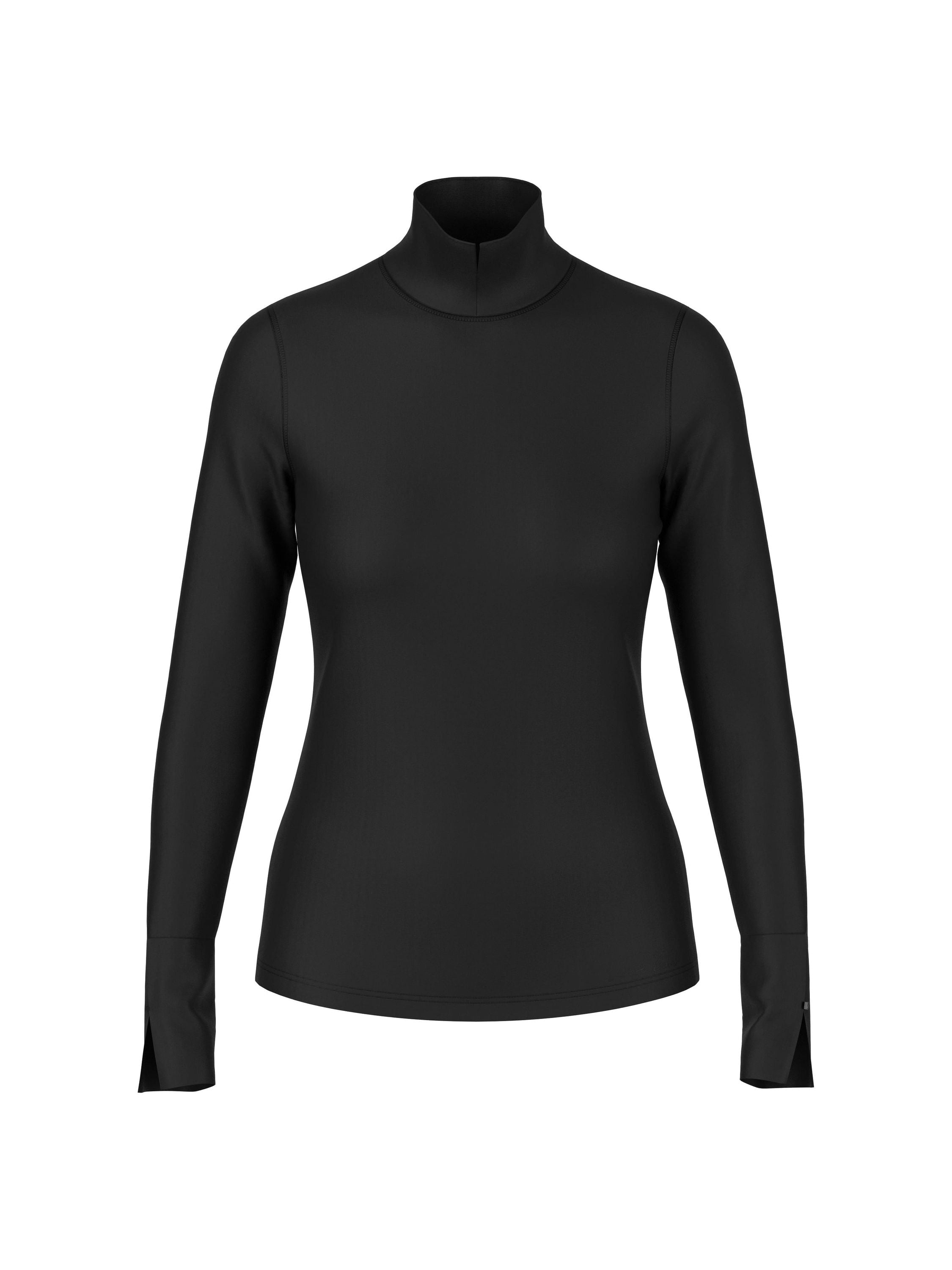 Langarmshirt aus Baumwolle - 900 - Schwarz