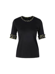 T-Shirt aus Baumwolle - 900 - Schwarz