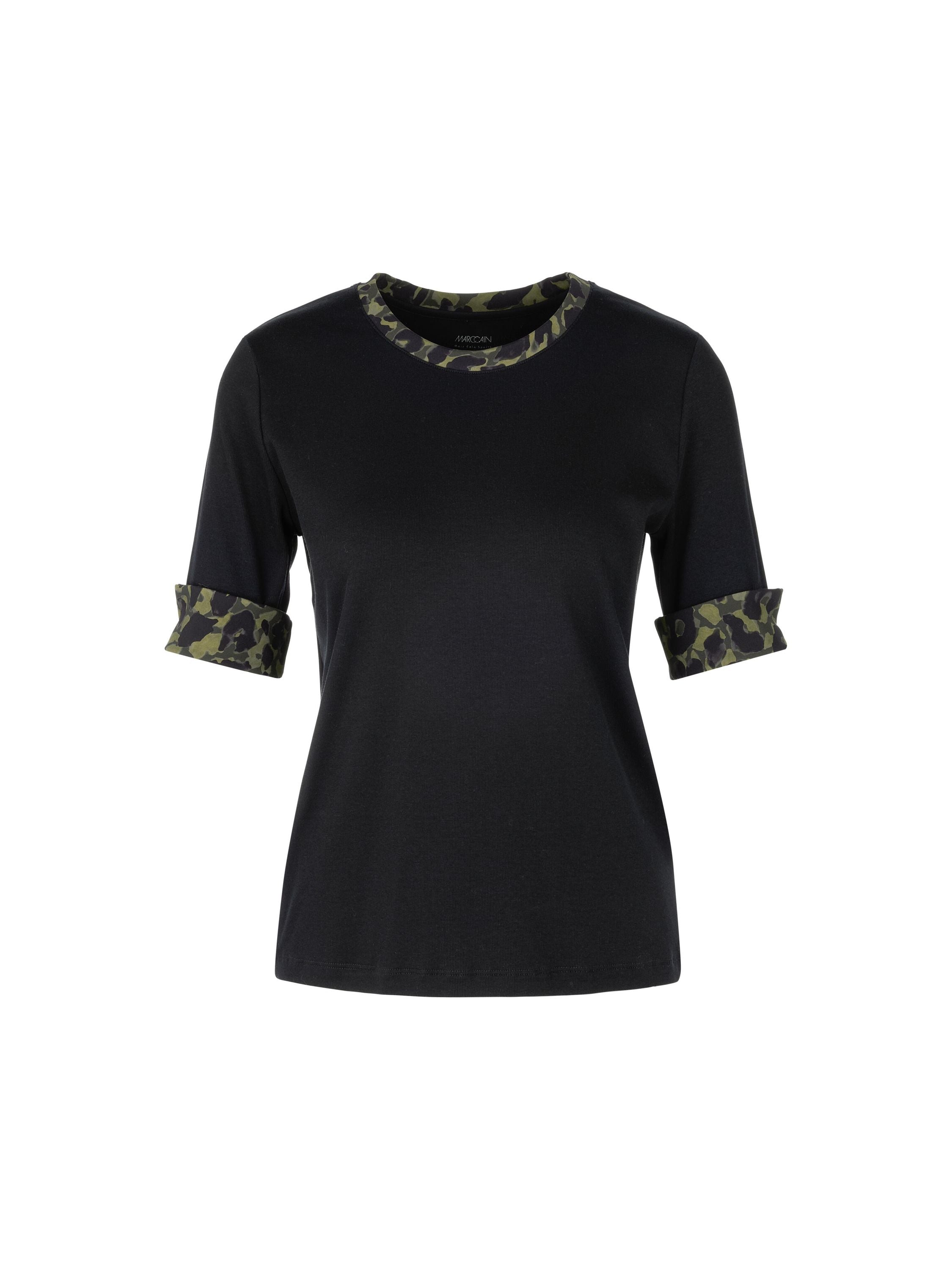 T-Shirt aus Baumwolle - 900 - Schwarz
