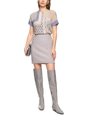 T-Shirt gemustert aus Seide