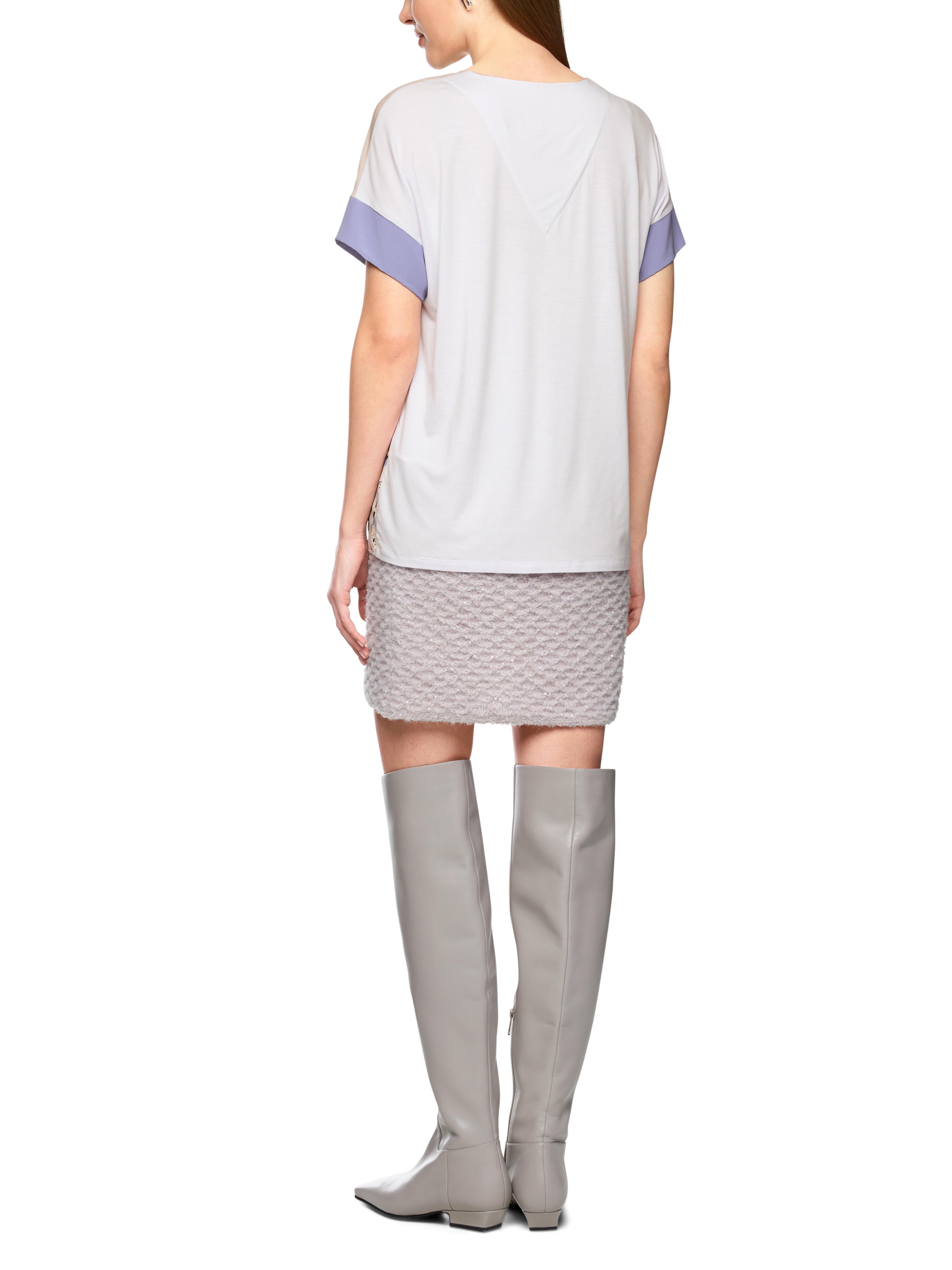 T-Shirt gemustert aus Seide