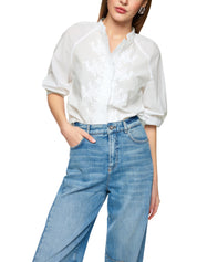 Bluse aus Baumwolle - 100 - Weiß